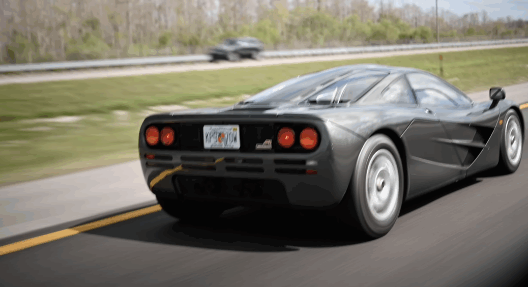 McLaren F1 on the highway